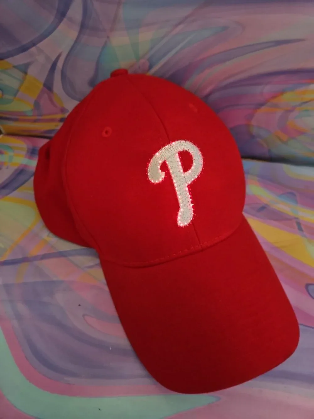 Philadelphia Phillies Lightwear Light-Up Hat Adjustable Hook and Loop Design Red